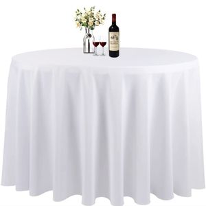 Ultimate Textile Majestic 120-Inch Round Tablecloth in White